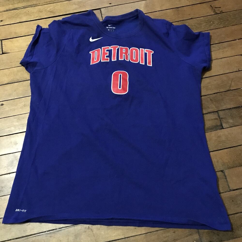 Detroit pistons Tee Nike DriFit #0 Andre Drummond Womens XXL jersey Tee‎